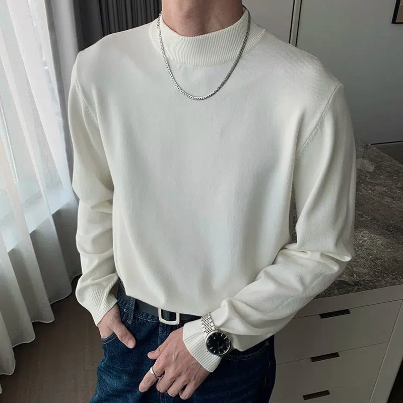 Basic Half Turtleneck Slim Bottoming Sweater
