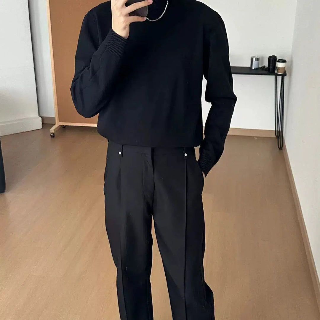 Basic Half Turtleneck Slim Bottoming Sweater