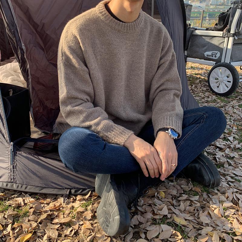 Basic Knitted Round Neck Sweater