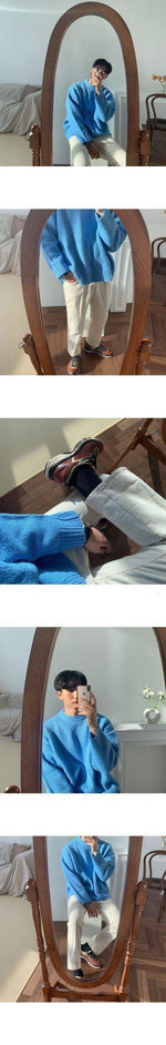 Basic Knitted Round Neck Sweater