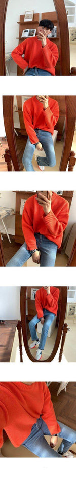 Basic Knitted Round Neck Sweater