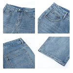 Basic Light Blue Straight-leg Jeans