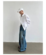 Basic Long-Sleeve Button-Up Shirt