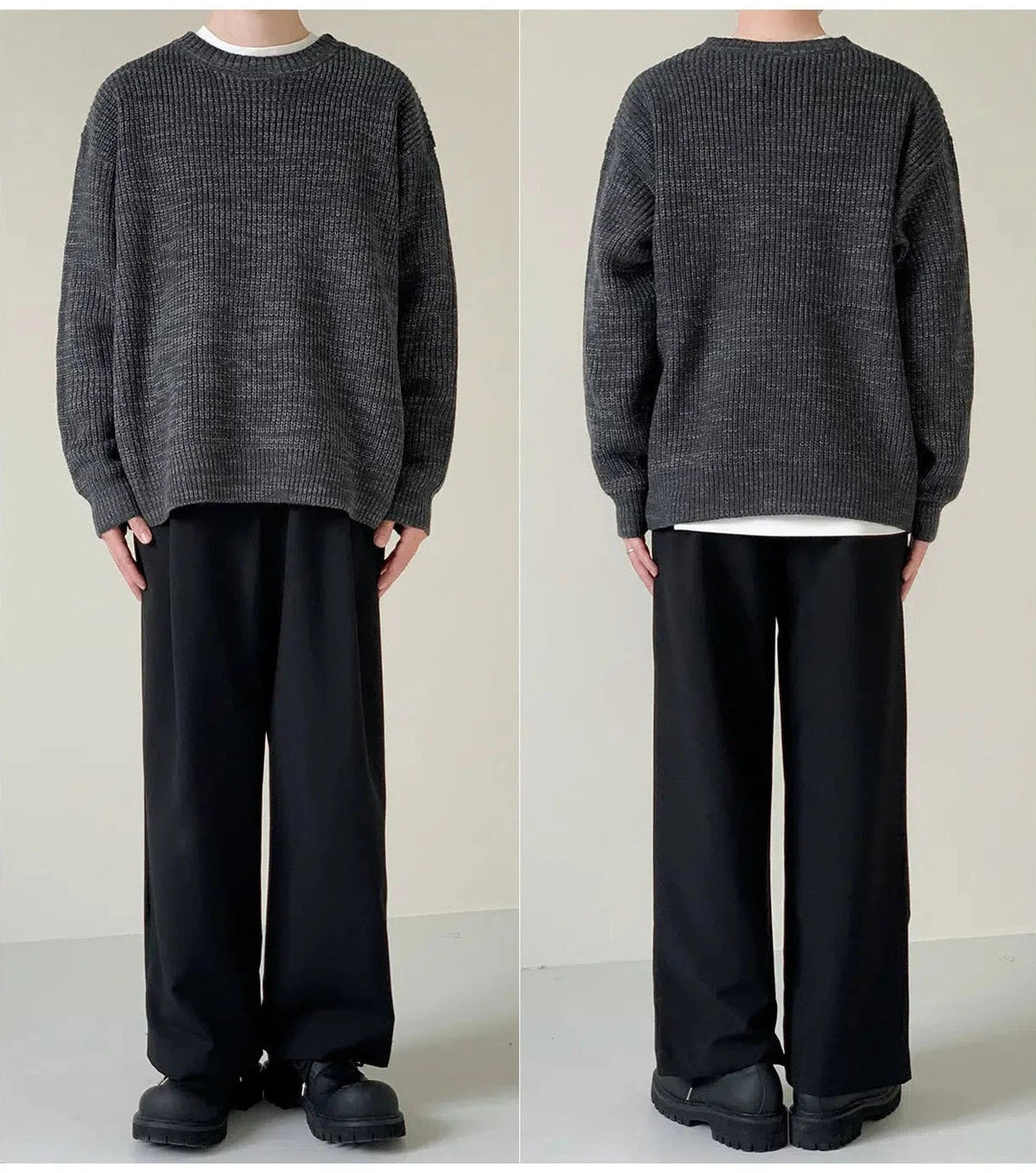 Basic Round Neck Loose Sweater