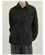 Basic Solid Color Long Sleeve Shirt