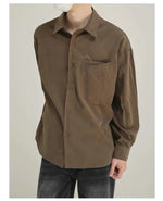 Basic Solid Color Long Sleeve Shirt