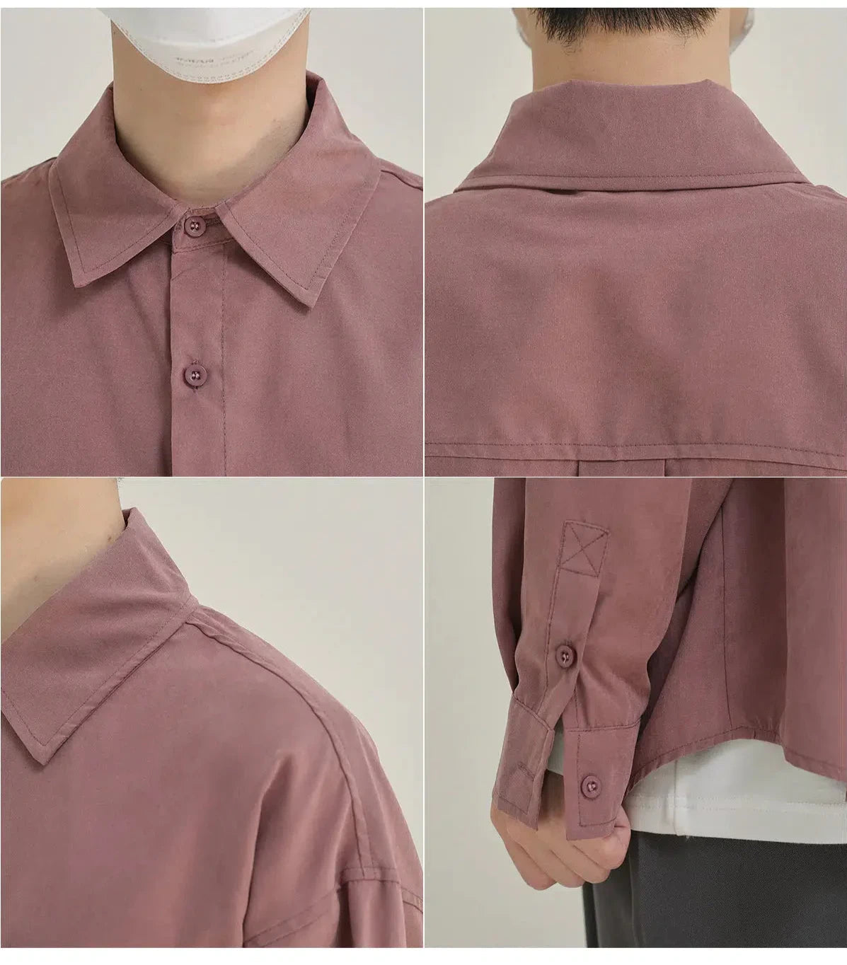 Basic Solid Color Long Sleeve Shirt