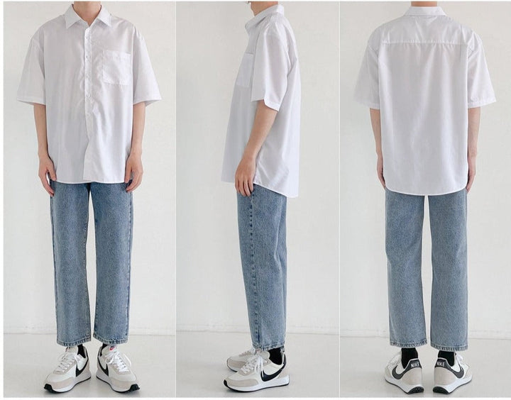 Basic Thin Short-sleeved Shirt