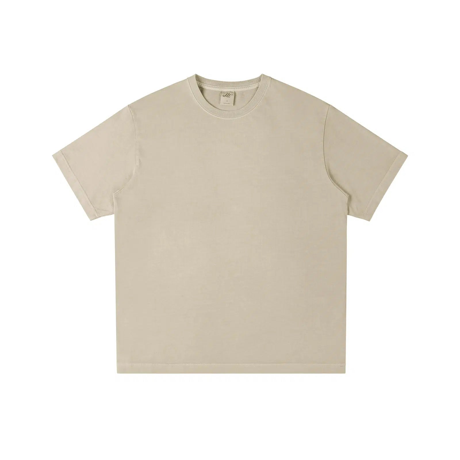 Basic Washed Cotton Drop Shoulder T-shirt