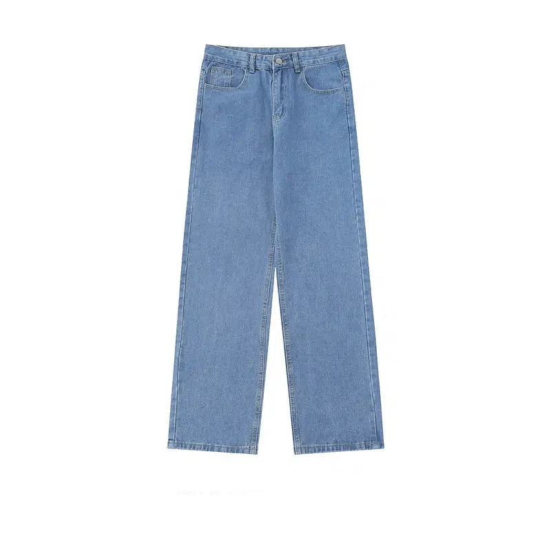 Basic Washed Wide-leg Versatile Jeans