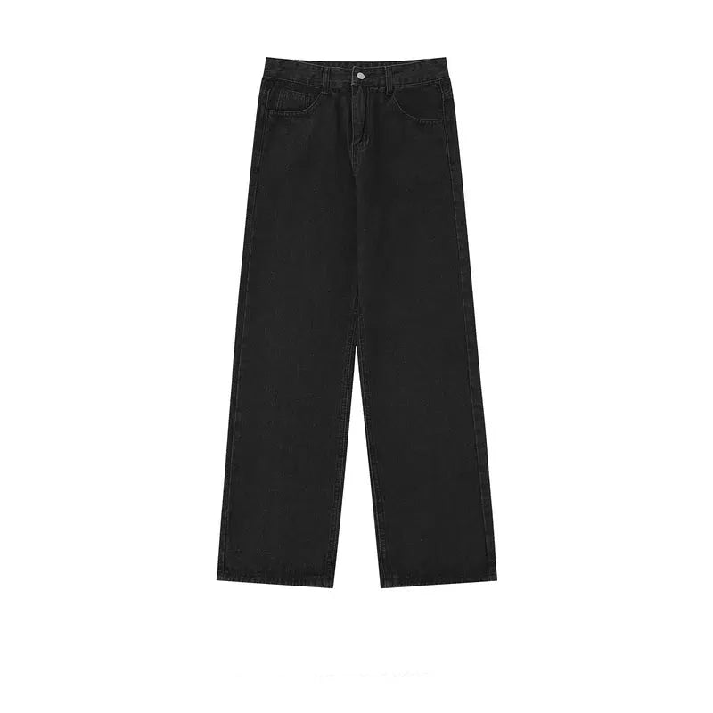 Basic Washed Wide-leg Versatile Jeans