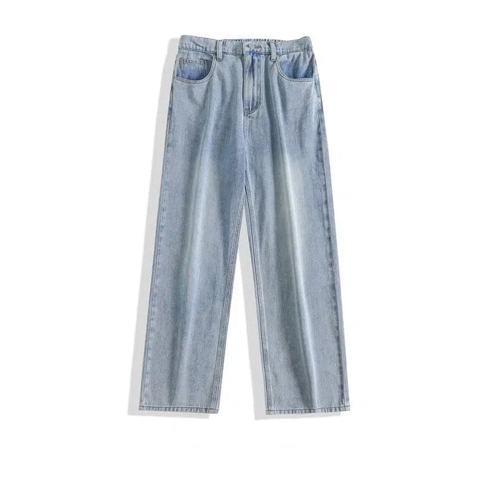 Basic Wide-leg Straight Jeans