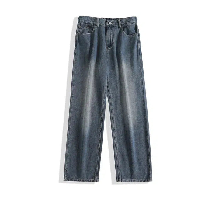 Basic Wide-leg Straight Jeans