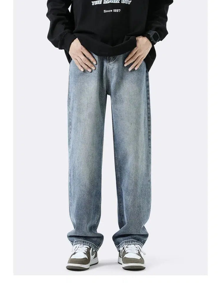 Basic Wide-leg Straight Jeans