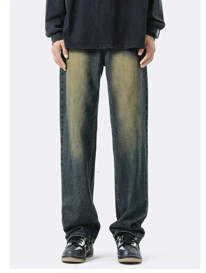 Basic Wide-leg Straight Jeans