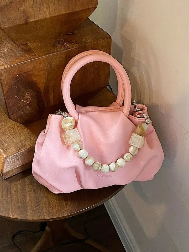 Beaded Accent Handle Bag