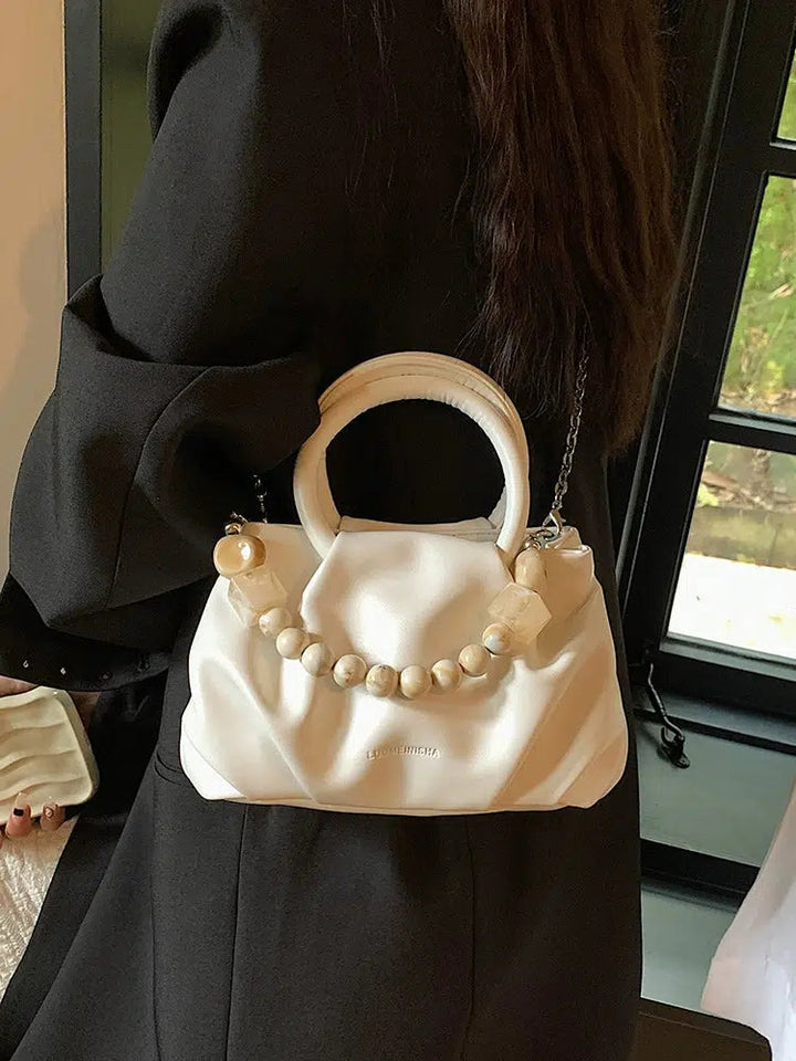 Beaded Accent Handle Bag