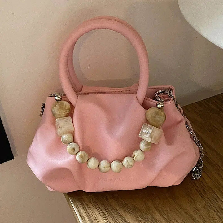 Beaded Accent Handle Bag