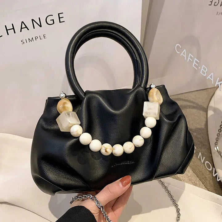 Beaded Accent Handle Bag