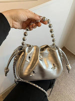 Beaded Chain Strap Crossbody Bag