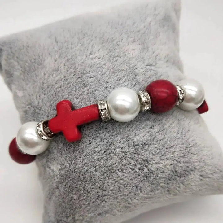 Beaded Cross Bracelet