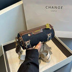 Bear Pattern Cylinder Shoulder Bag