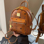 Bear Pattern Studded Mini Backpack