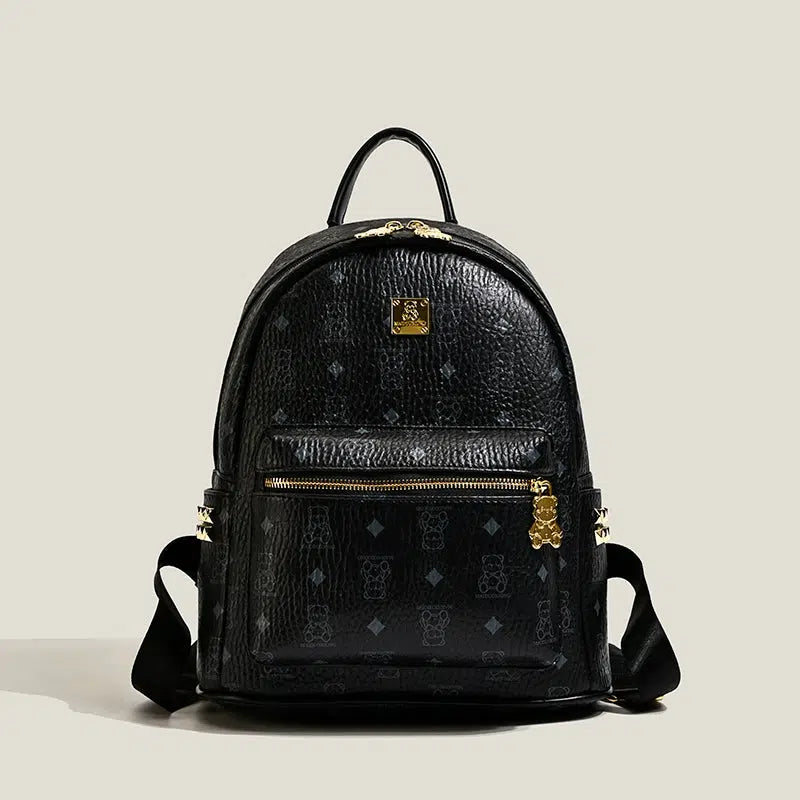 Bear Print Studs Mini Backpack