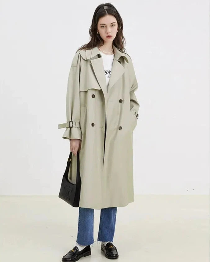 Long Belted Trench Coat