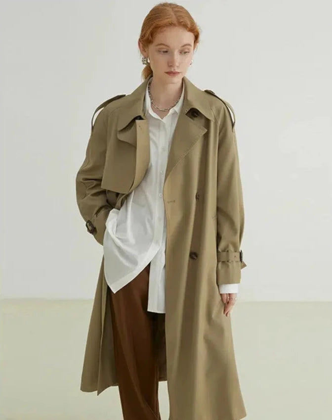 Long Belted Trench Coat