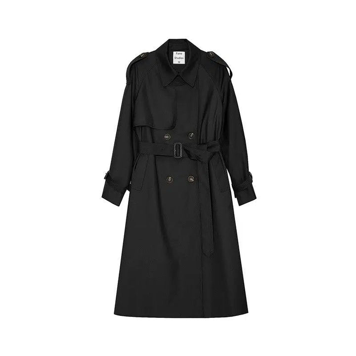 Long Belted Trench Coat