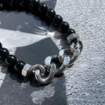 Black Bead Chain Bracelet