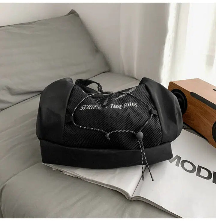 Black Canvas Crossbody Bag