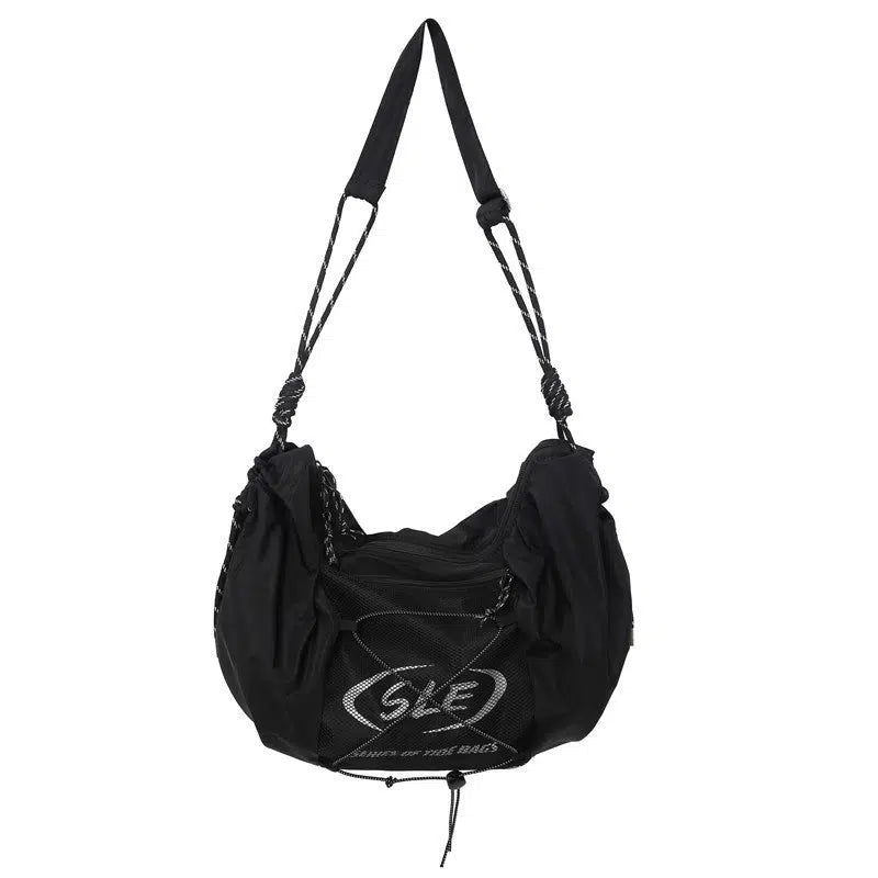 Black Canvas Crossbody Bag