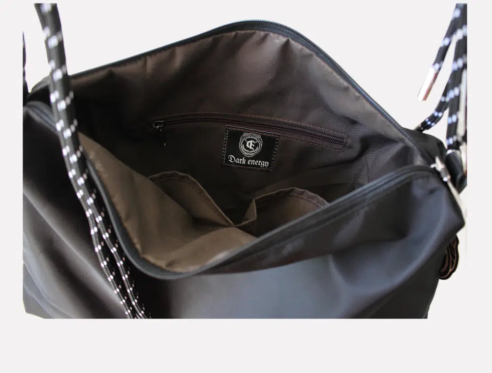 Black Canvas Shoulder Bag