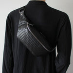 Black Check Waist Bag