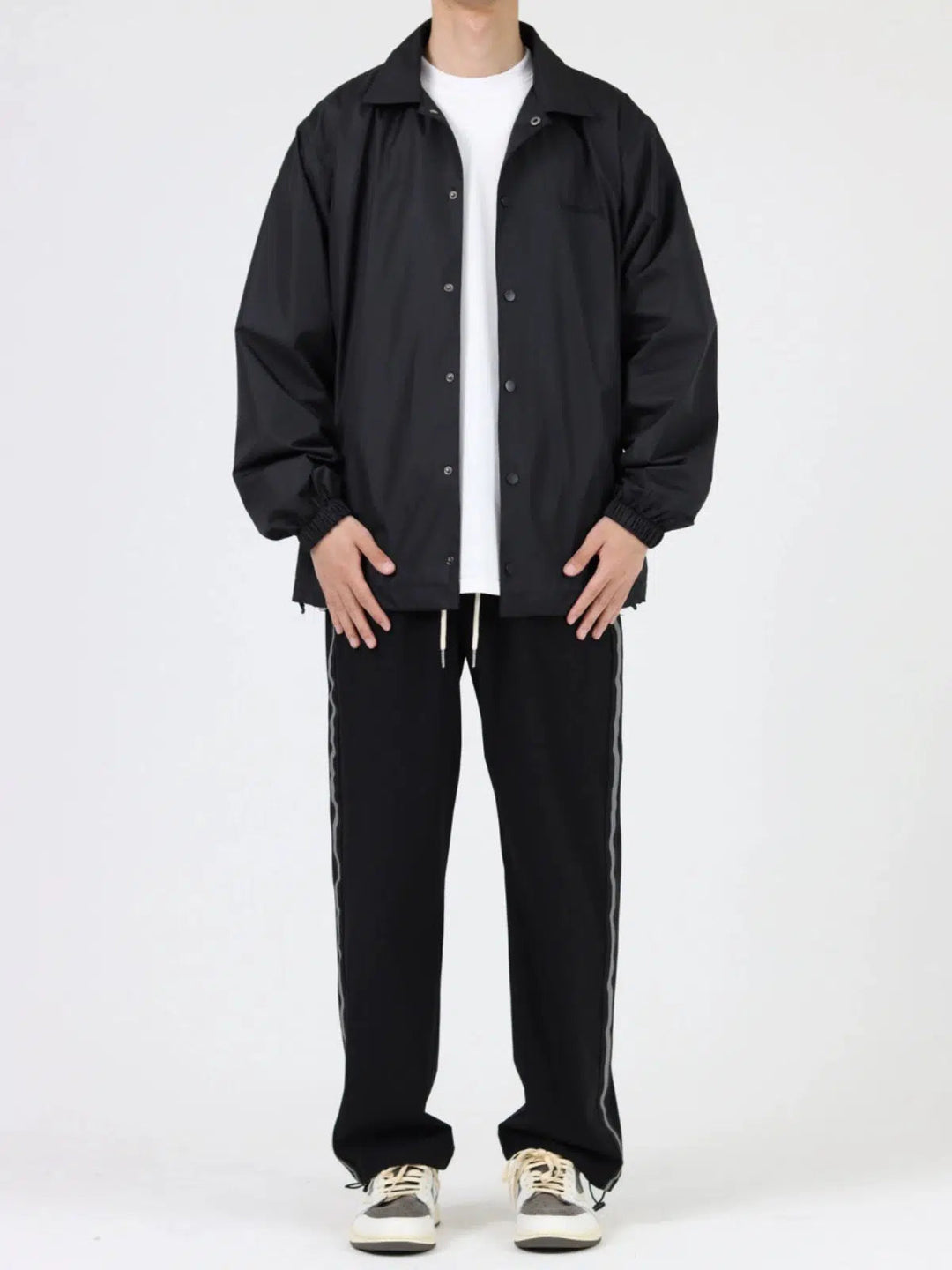 Black Coach Casual Lapel Jacket