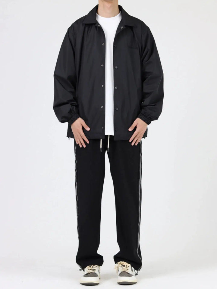 Black Coach Casual Lapel Jacket