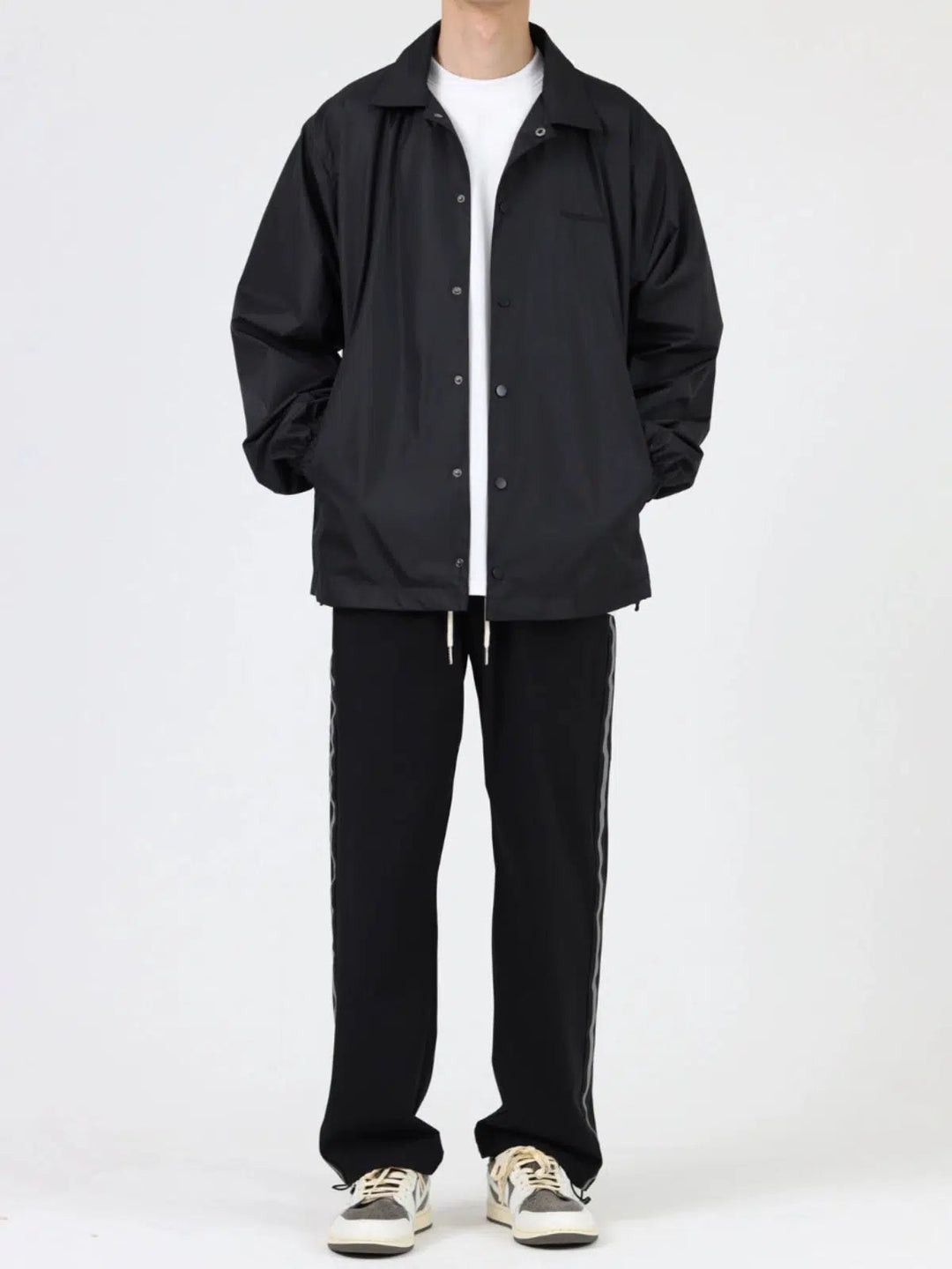 Black Coach Casual Lapel Jacket