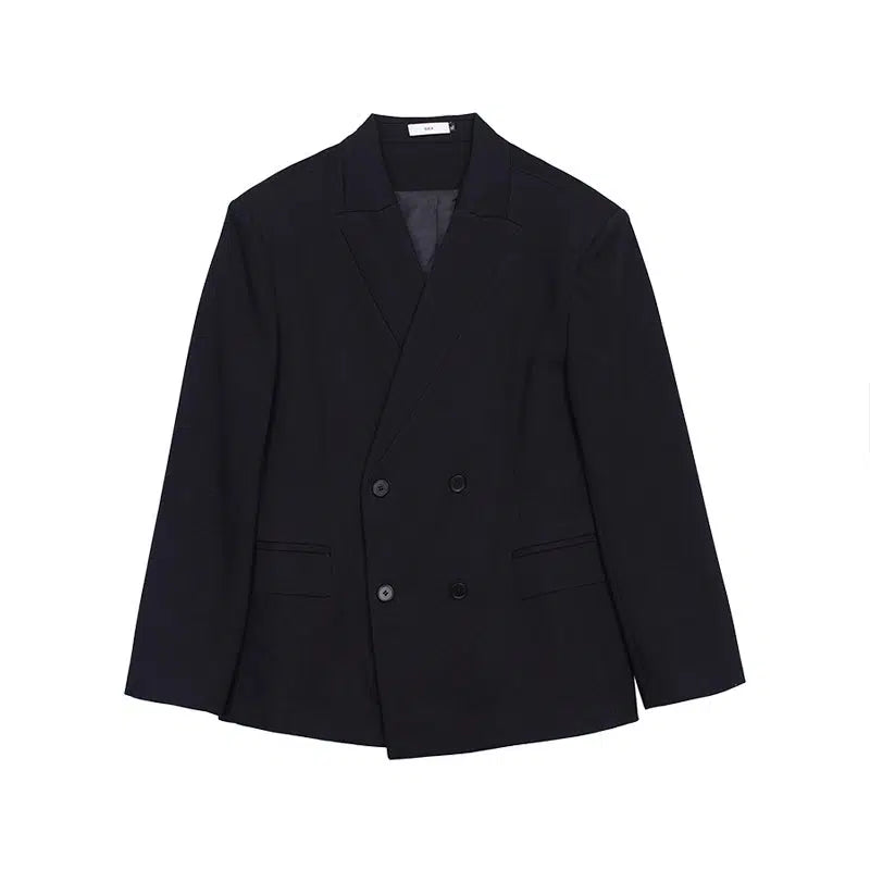 Black Double-breasted Blazer & Pants