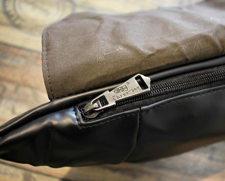 Black Faux Leather Crossbody Chest Bag