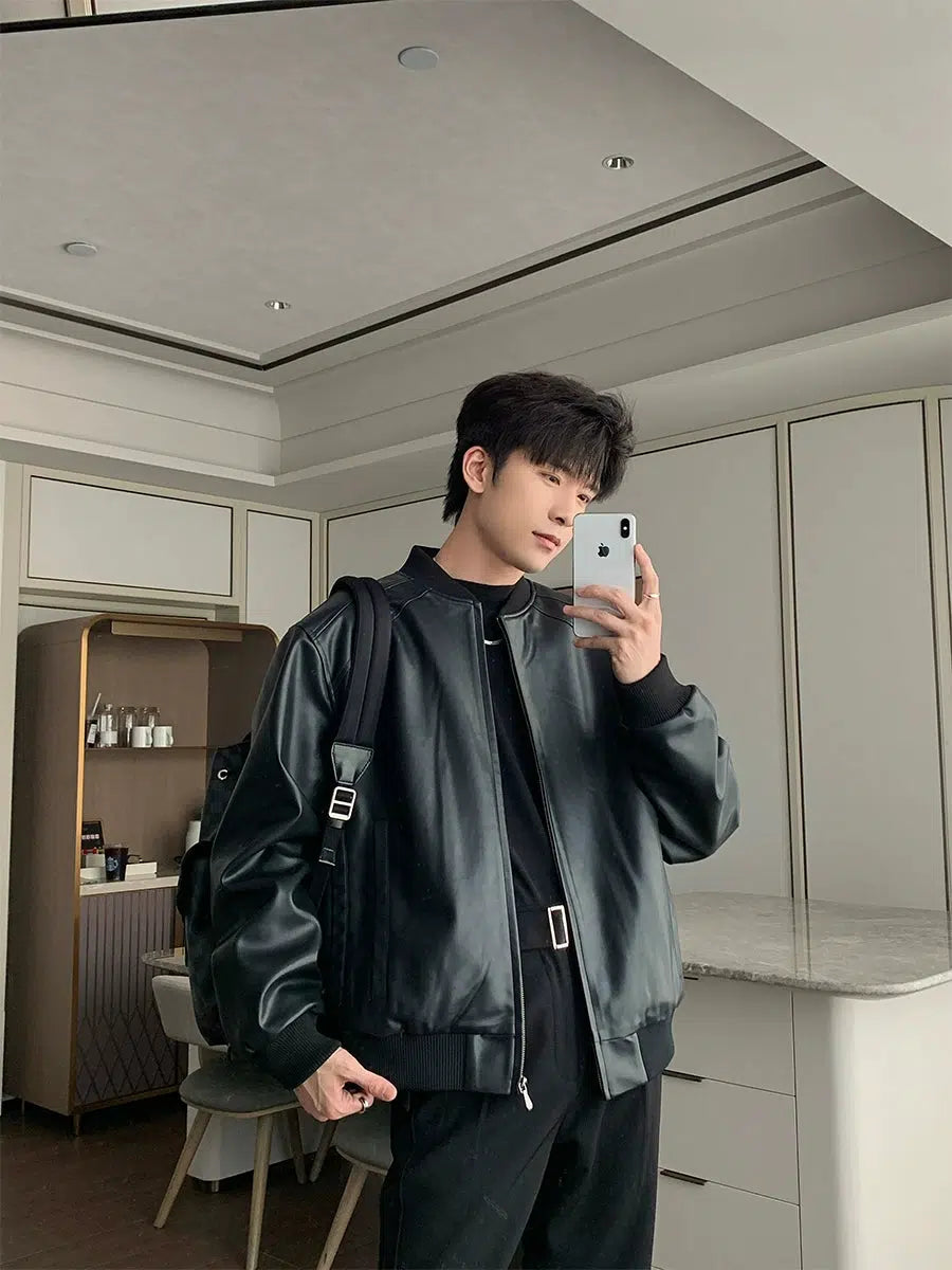 Black Faux Leather Jacket