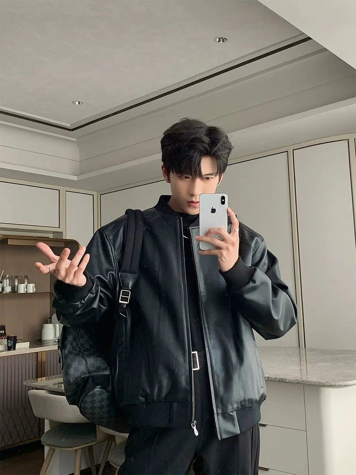 Black Faux Leather Jacket