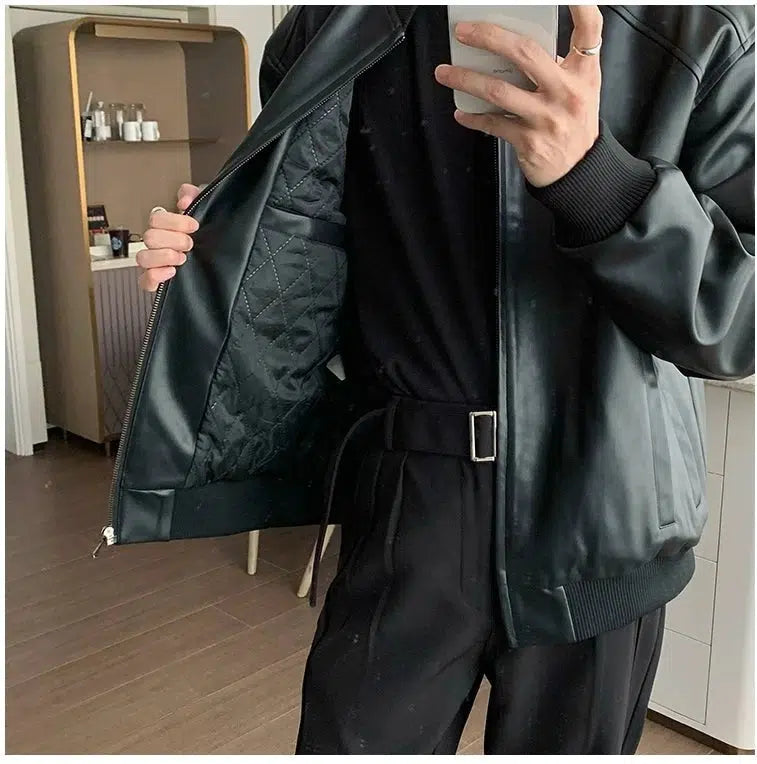 Black Faux Leather Jacket