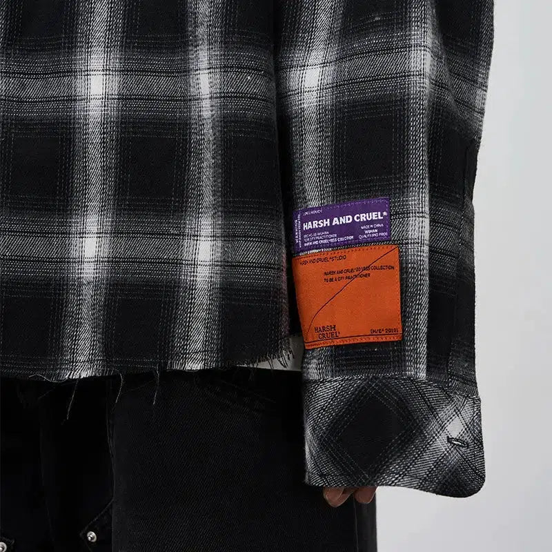 Black Flannel Plaid Shirt