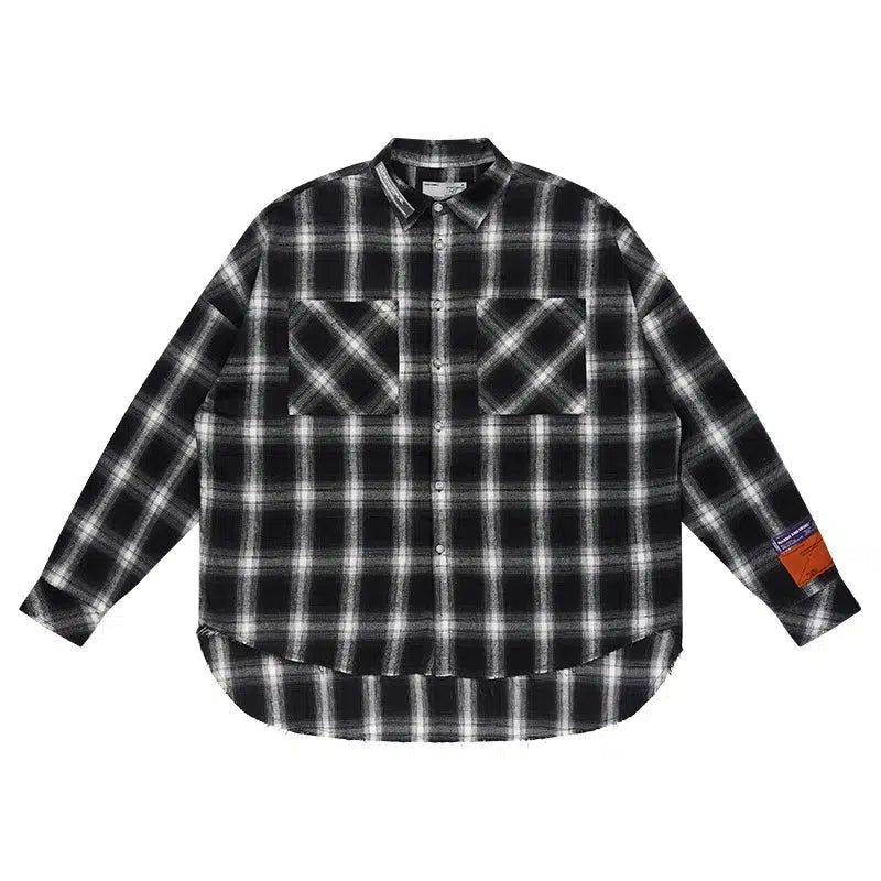 Black Flannel Plaid Shirt