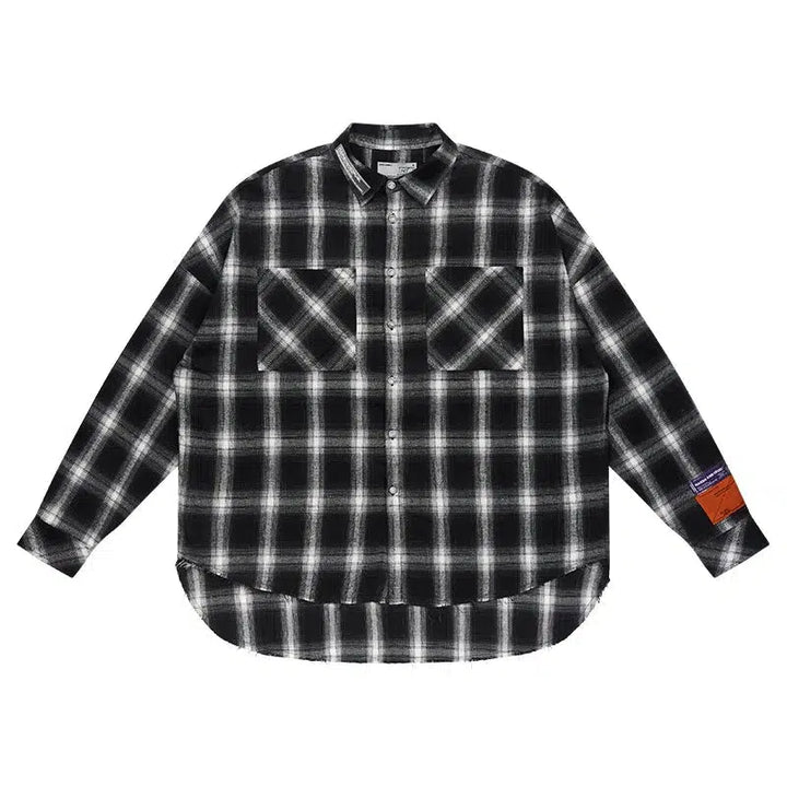 Black Flannel Plaid Shirt