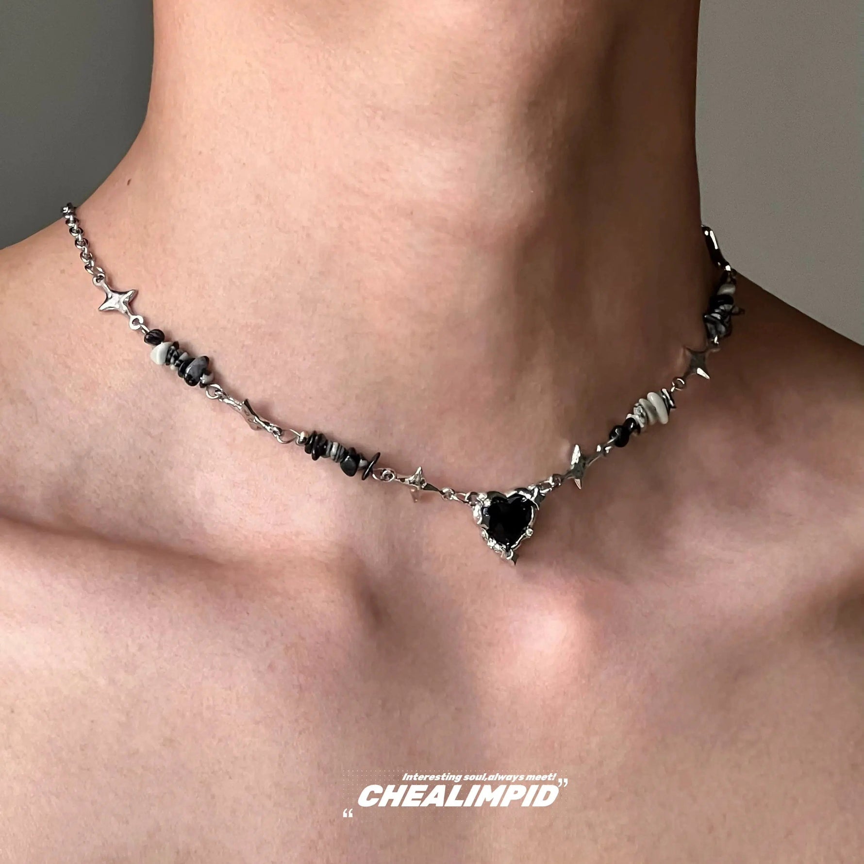 Black Heart Pendant Necklace