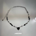 Black Heart Pendant Necklace