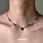 Black Heart Pendant Necklace
